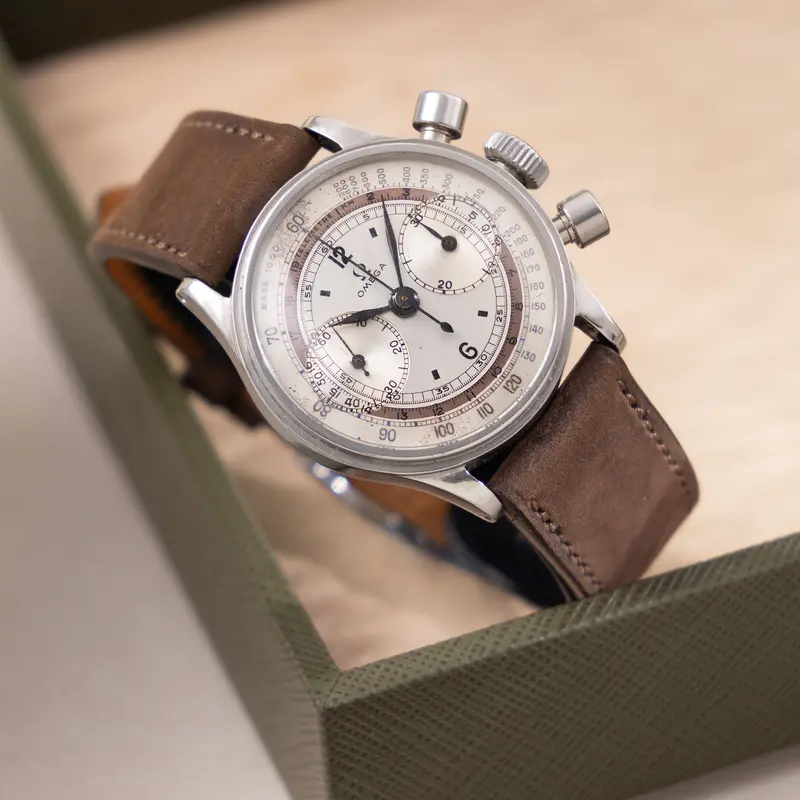 Omega Cal.28.9 Two-Tone Dial Screw Down Case Chronograph