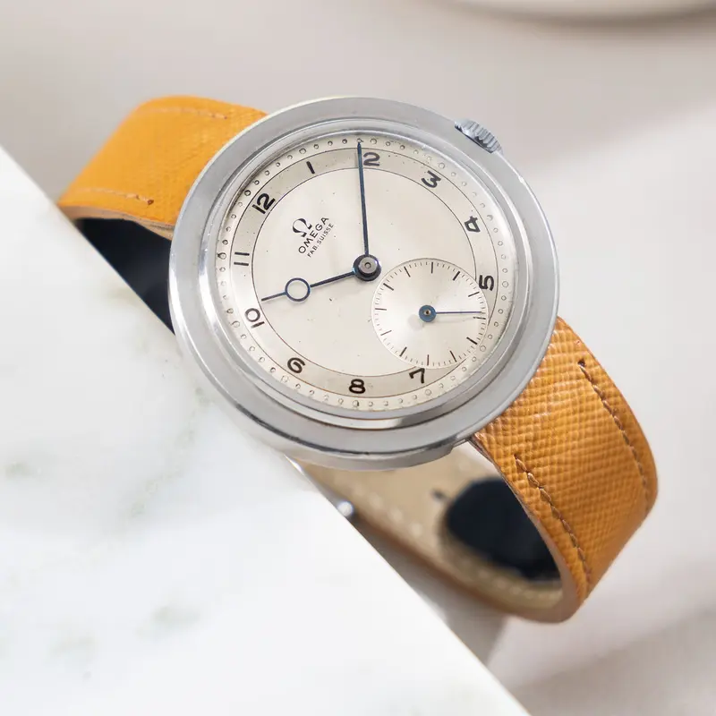 Omega Disco-Volante Oversized Dresswatch ref. CK2013 Two-Tone Silver Dial