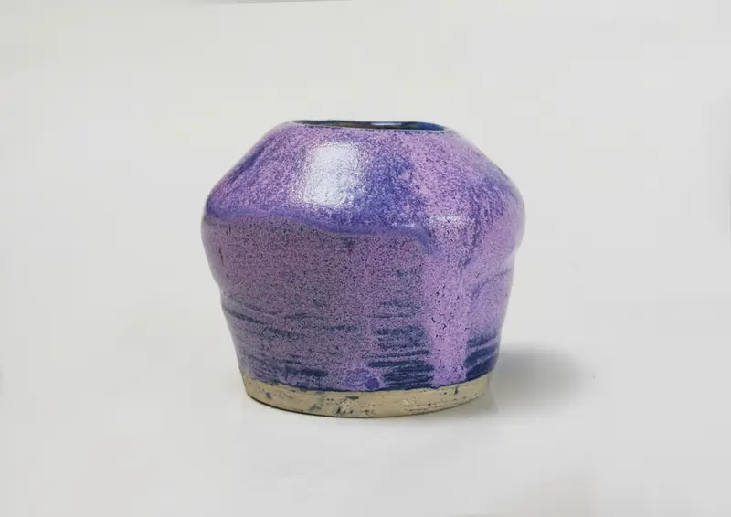 One of a Kind Handmade Ceramic Vase – Lilac & Purple | Studio de la Fosse
