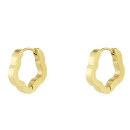 Oorbellen Basic Bloemvorm goud S