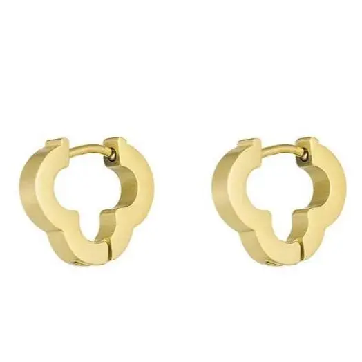 Oorbellen Basic Klaver goud M