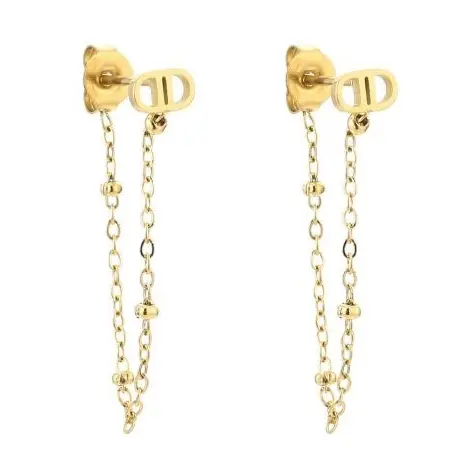 Oorbellen Chain Inspiration Studs goud