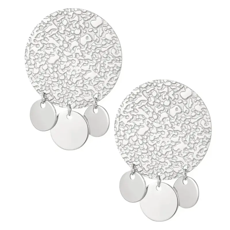 Oorbellen Coin Belletjes zilver