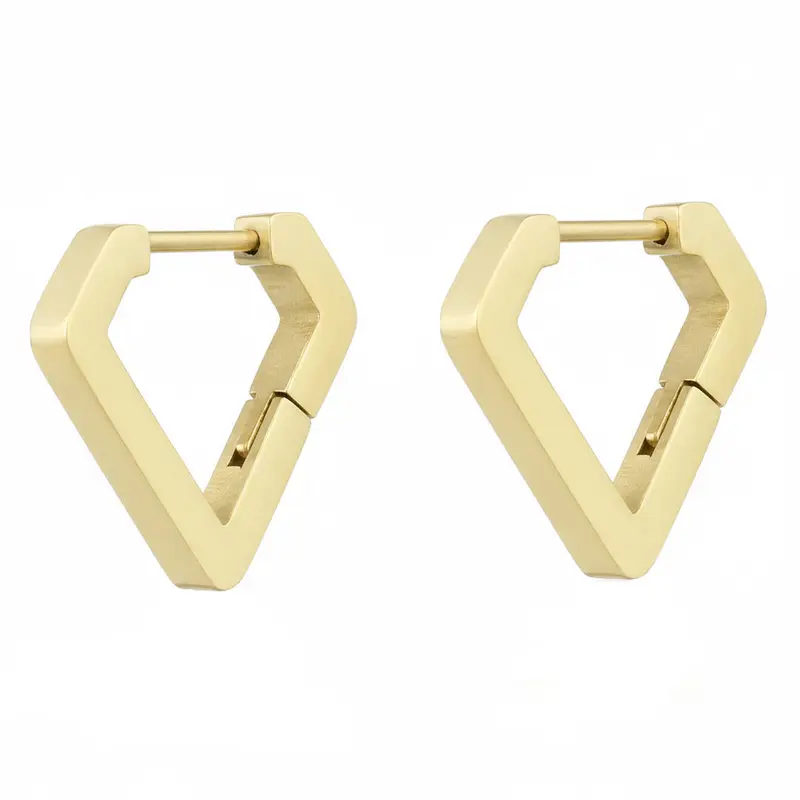 Oorbellen Diamantvorm goud S