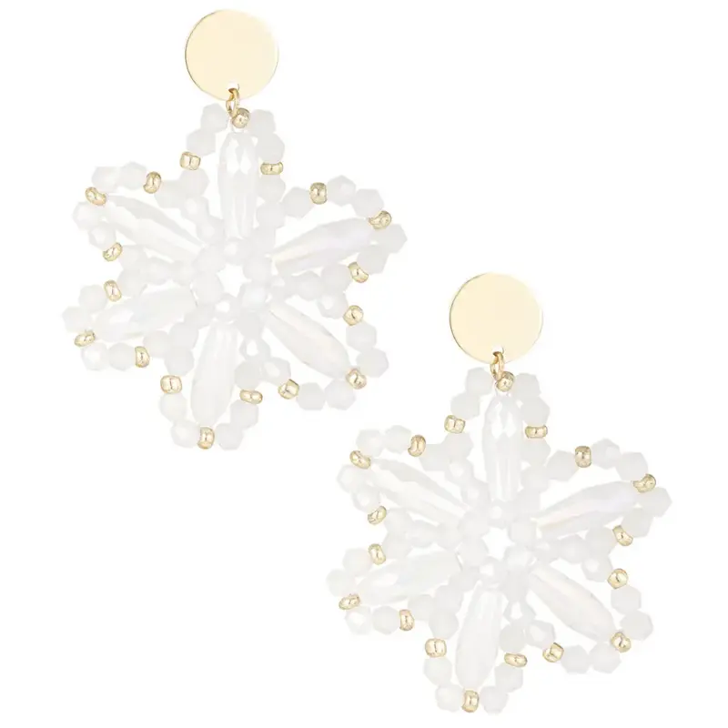 Oorbellen Floral Dreams goud wit