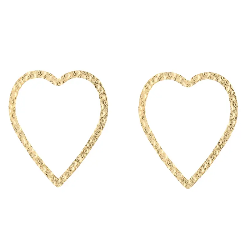 Oorbellen Hart XL goud