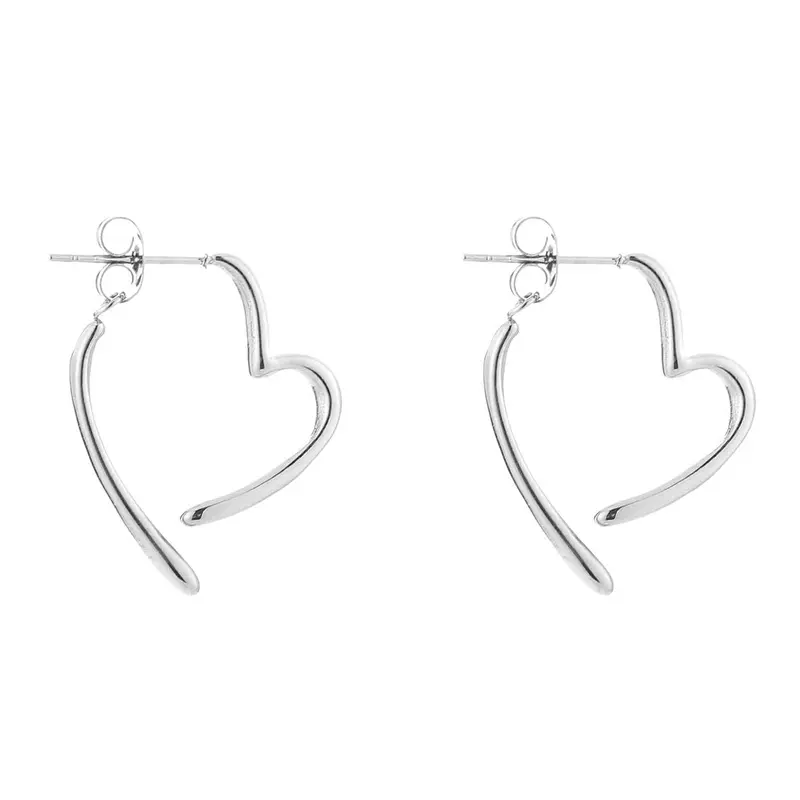 Oorbellen Hart zilver