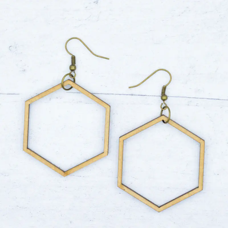 Oorbellen - Hexagon