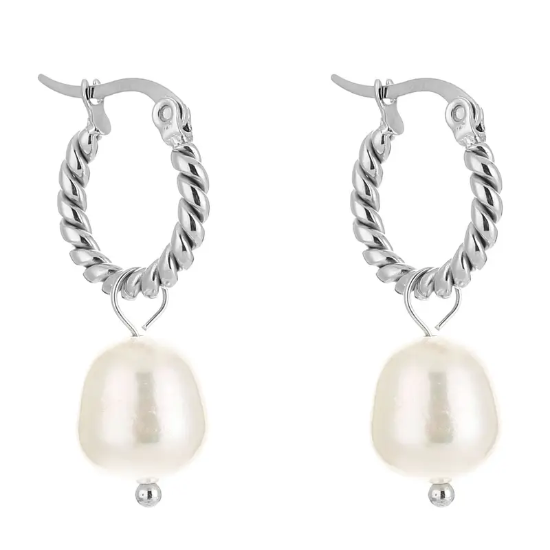 Oorbellen Parel zilver