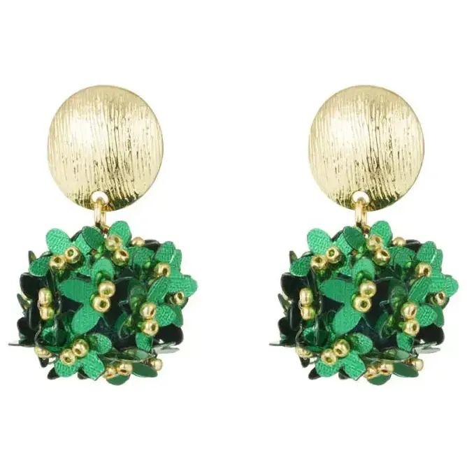 Oorbellen Pop of Colour goud groen