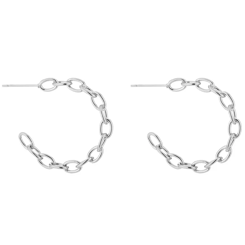 Oorbellen Schakel zilver M