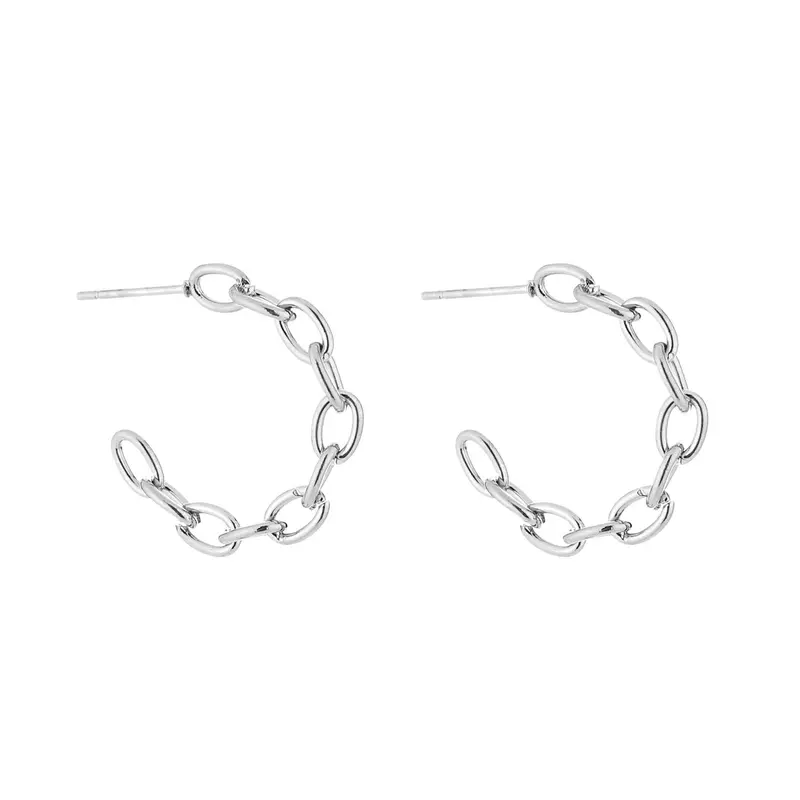 Oorbellen Schakel zilver S