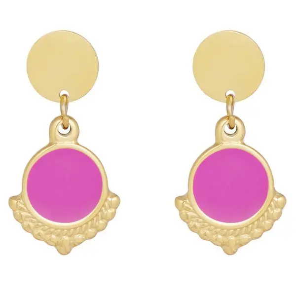 Oorbellen Sierlijk goud roze