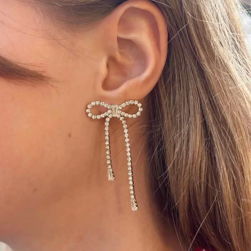 oorbellen sparkle strik (kies goud/zilver)