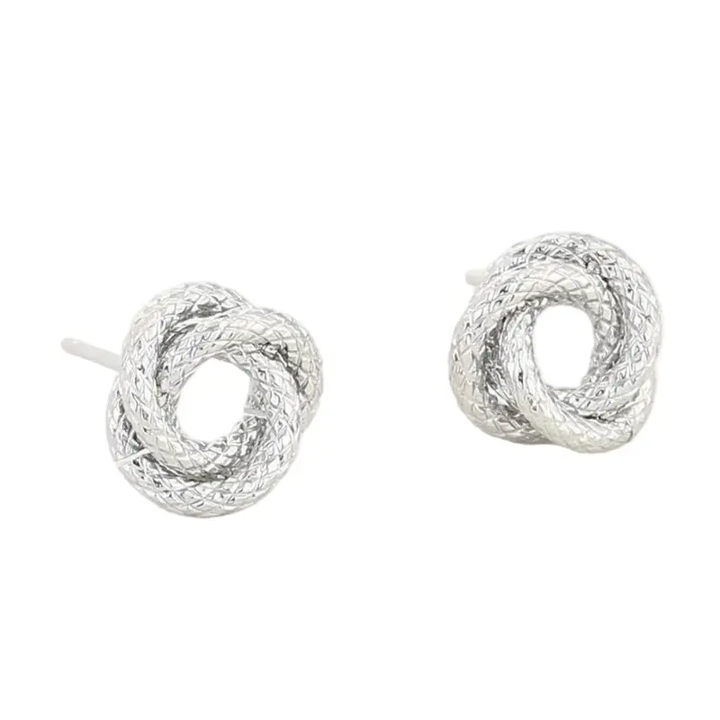 Oorbellen Sparkling Donut zilver