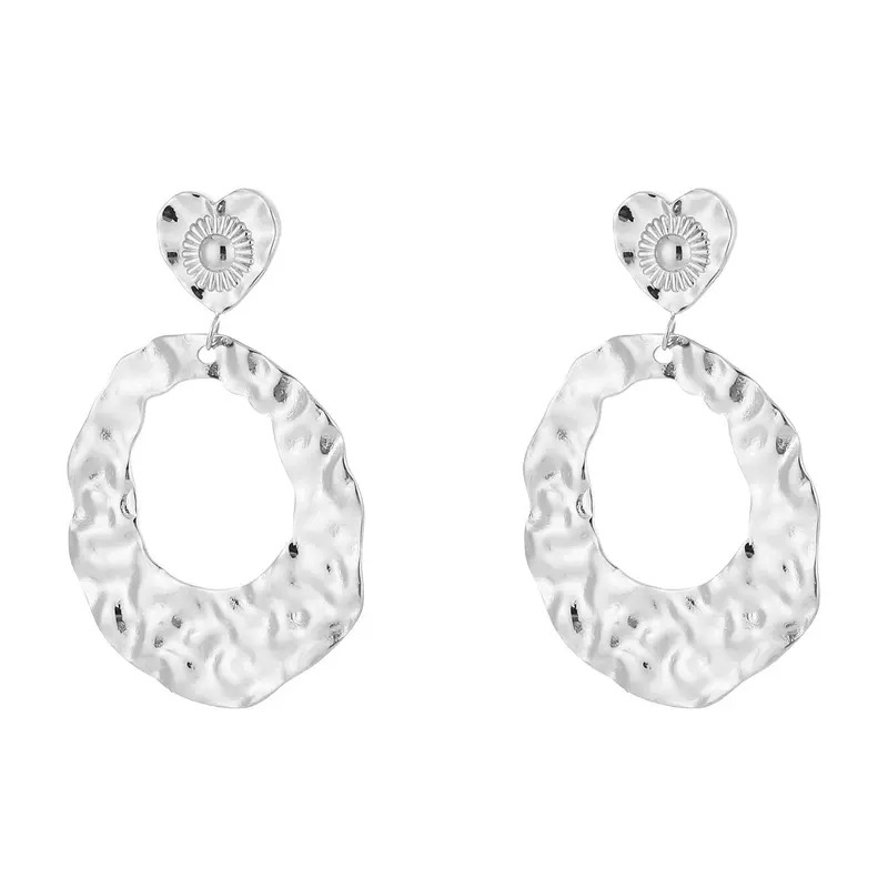 Oorbellen Statement Relief zilver