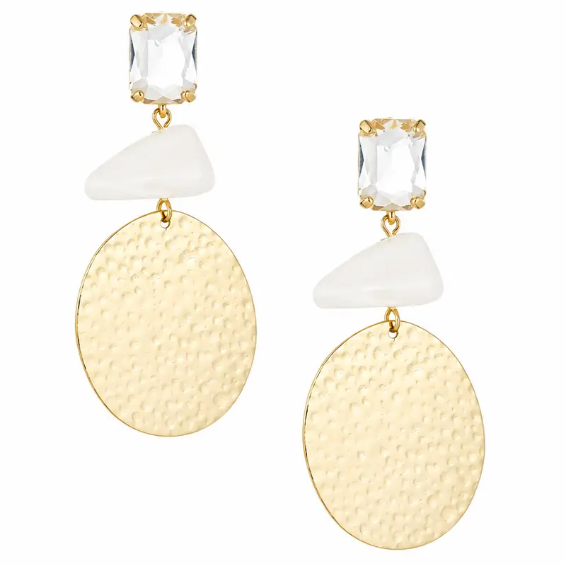 Oorbellen Statement Strandvibe goud wit