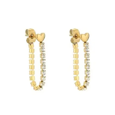 Oorbellen Strass Ketting goud