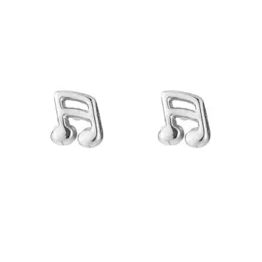 Oorstekers Music Key zilver