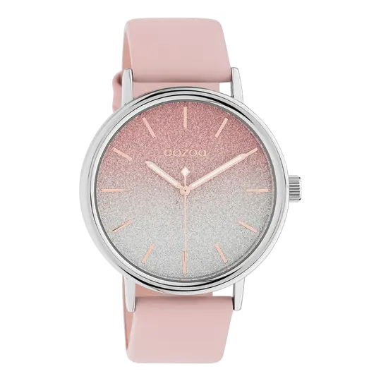 Oozoo Dames horloge-C10936 roze (42mm)