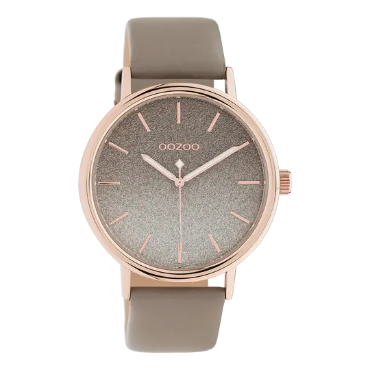 Oozoo Dames horloge-C10937 taupe (42mm)