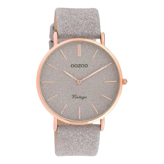 Oozoo Dames horloge-C20162 Rose Goud Zilver (40mm)