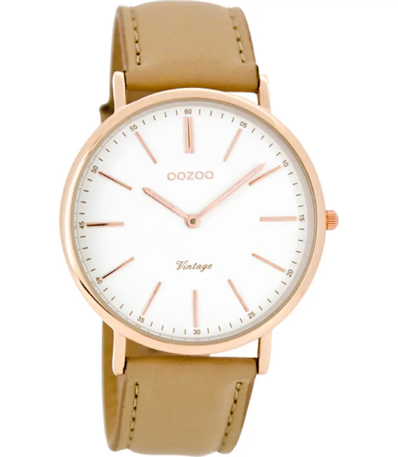 Oozoo Dames horloge-C7330 beige (40mm)