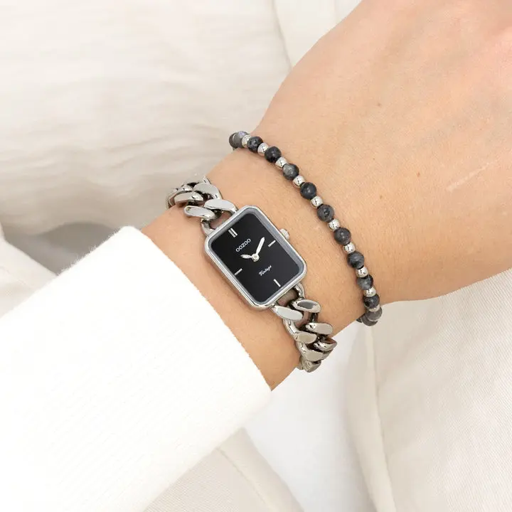 OOZOO dames horloge met grove schakelarmband (26mm)