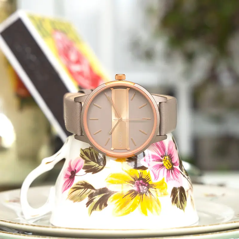 Oozoo dames Horloge met leren band (42mm)