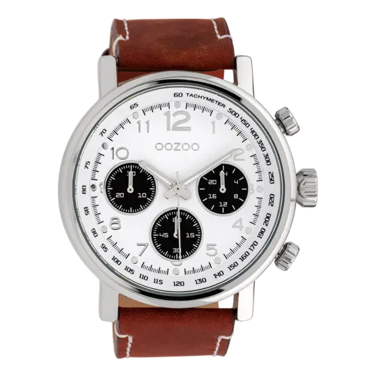 Oozoo Heren Horloge-C10060 bruin (48mm)