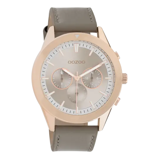 Oozoo Heren Horloge-C10802 Rose Taupe (45mm)