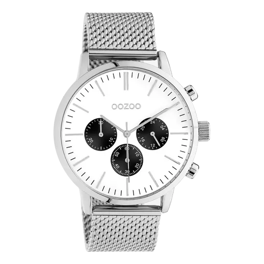 Oozoo heren horloge-C10910 Zilver (45mm)