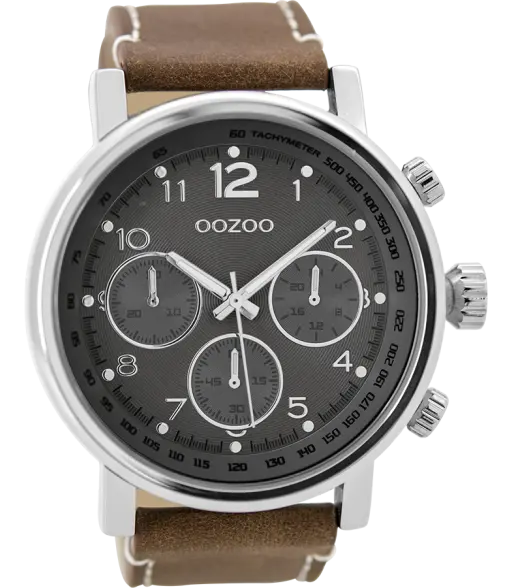 Oozoo Heren Horloge-C9457 bruin (48mm)