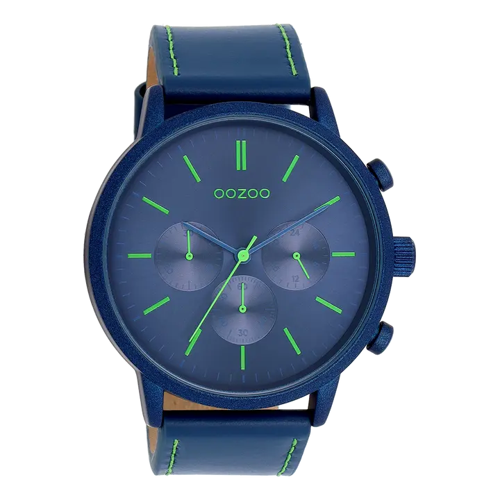 Oozoo heren Horloge met leren band (50mm)