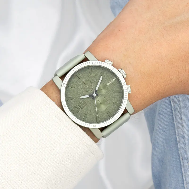 Oozoo Horloge met leren band (48mm)
