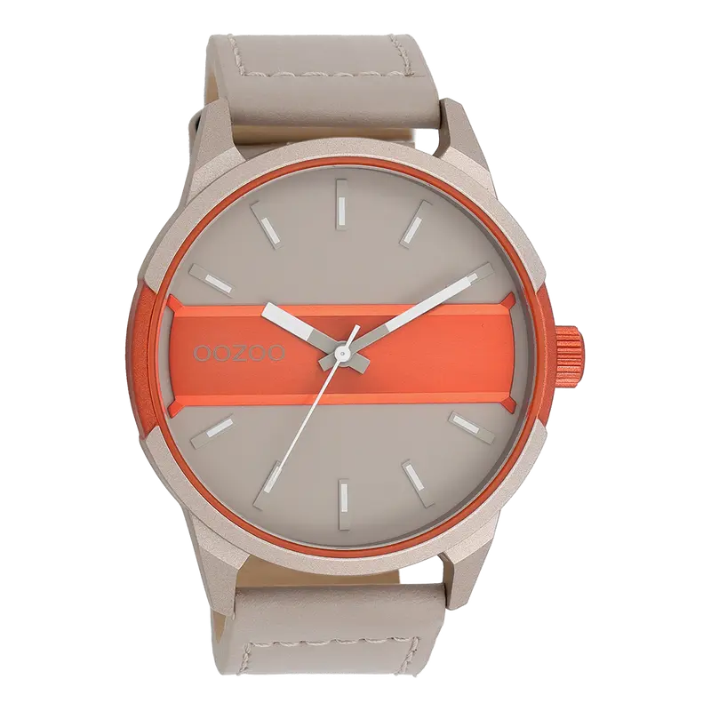 Oozoo Horloge met leren band (48mm)