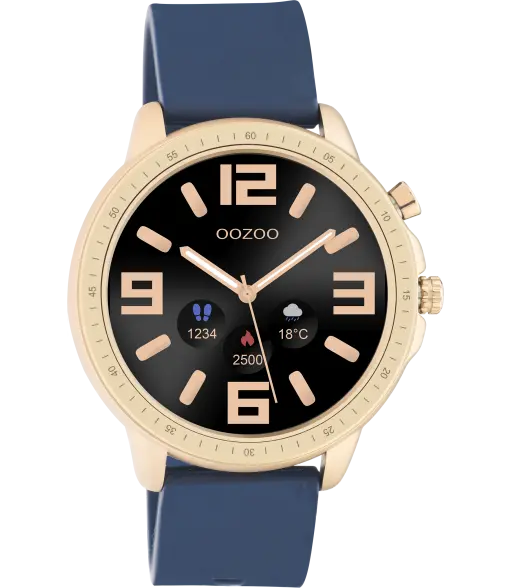 OOZOO Smartwatches - unisex - Blauw Display Smartwatch - Blauw Q00326 (45MM)