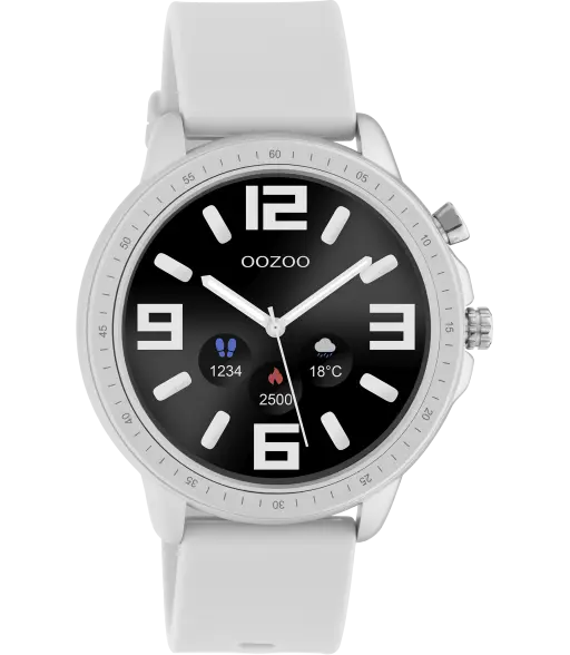 OOZOO Smartwatches - unisex - Wit Display Smartwatch - Stonegrey Q00311 (45MM)