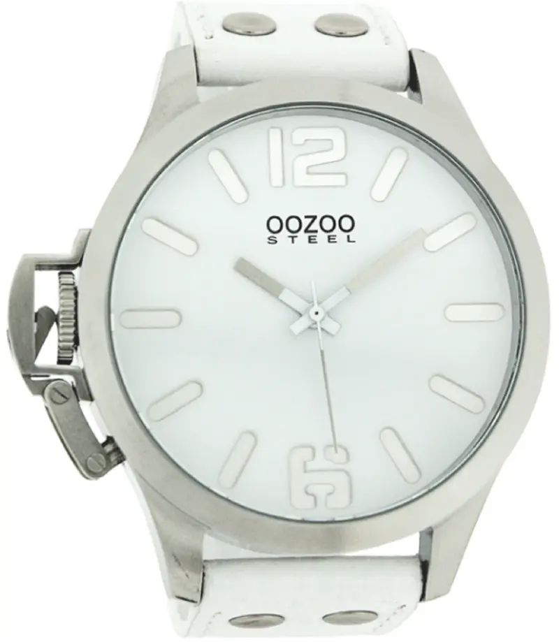Oozoo Steel Horloge wit-OS049 (51mm)
