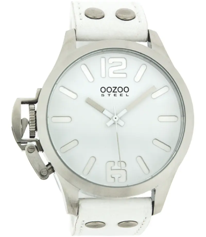 Oozoo Steel Horloge wit-OS050 (46mm)
