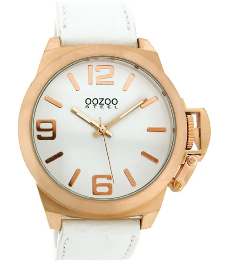 Oozoo Steel Horloge wit-OS110 (46mm)