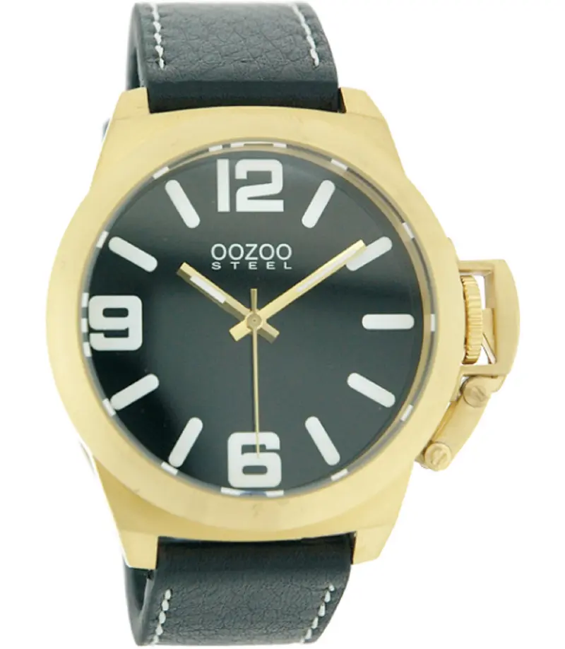 Oozoo Steel Horloge zwart-OS104 (46mm)