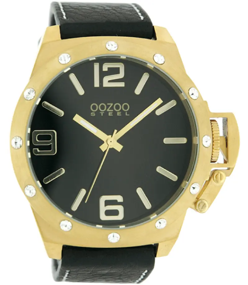 Oozoo Steel Horloge zwart-OS129 (46mm)