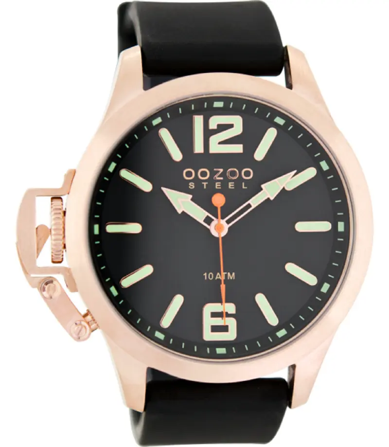 Oozoo Steel Horloge zwart-OS405 (46mm)