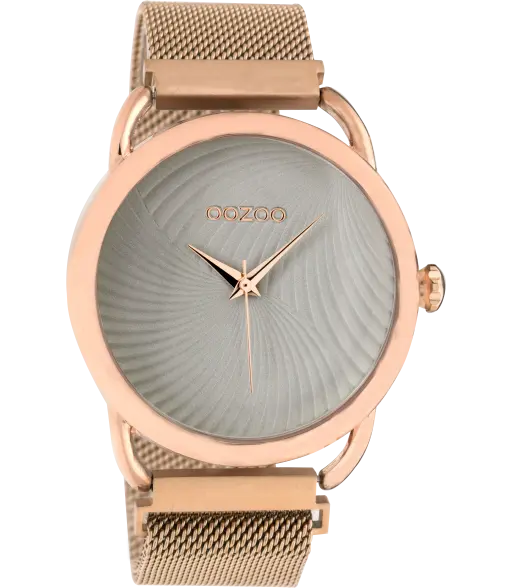 Oozoo Vintage horloge-C10698 Rosé/grijs (42mm)