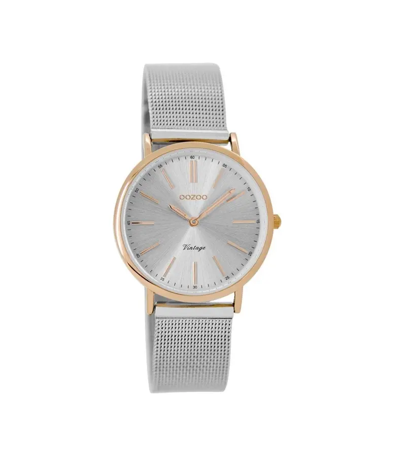 Oozoo vintage horloge C8827 zilver (32mm)