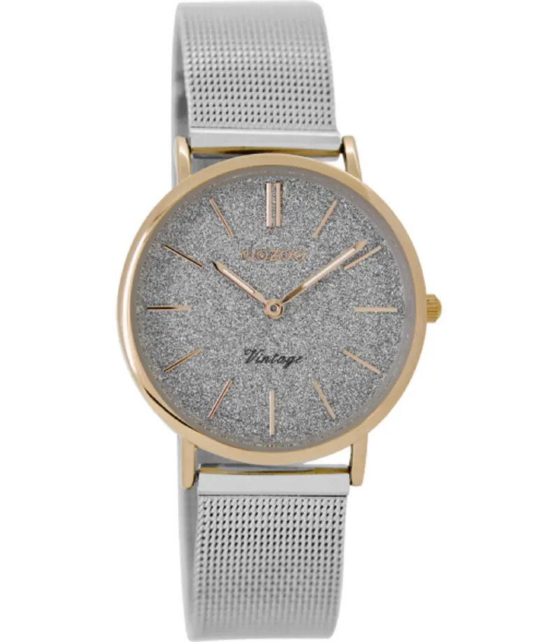Oozoo vintage horloge C8838 zilver (32mm)