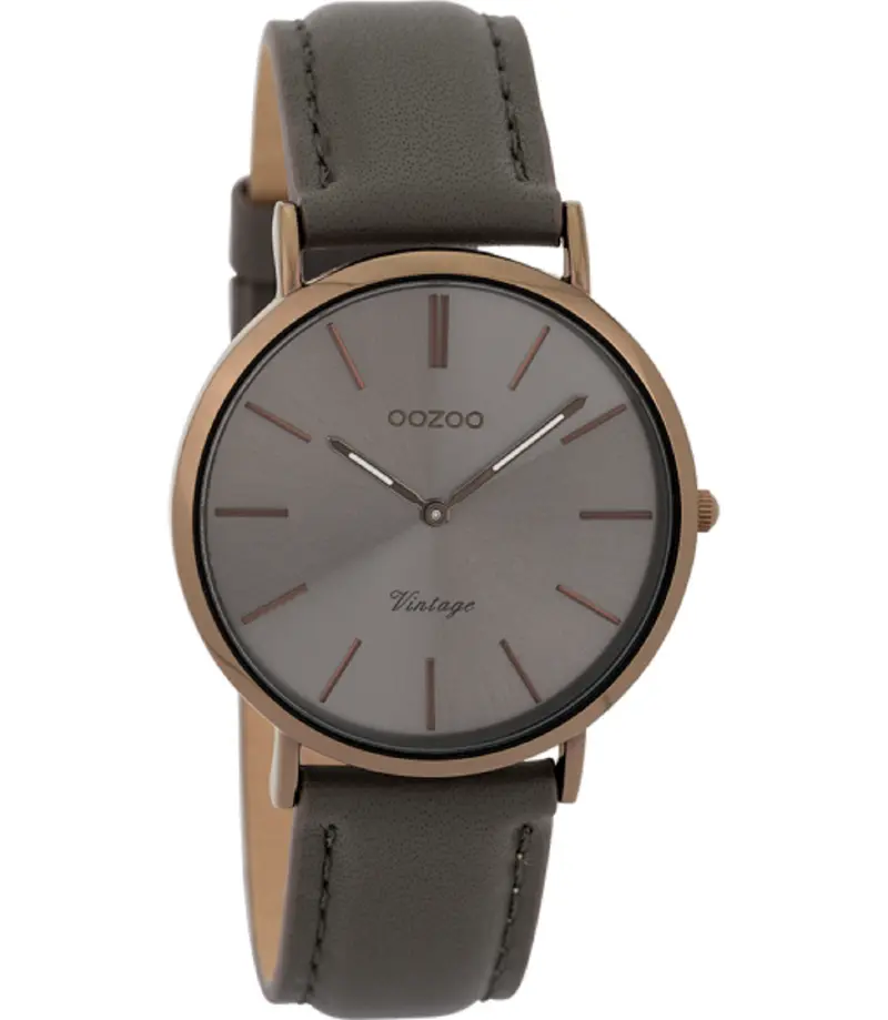 Oozoo Vintage Horloge-C8897 grijs (36mm)