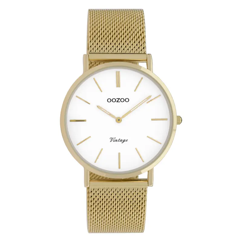 Oozoo Vintage horloge-C9910 goud (36mm)