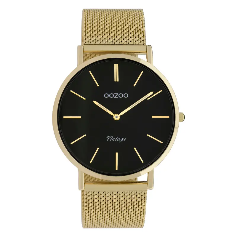 Oozoo Vintage horloge-C9913 goud (40mm)